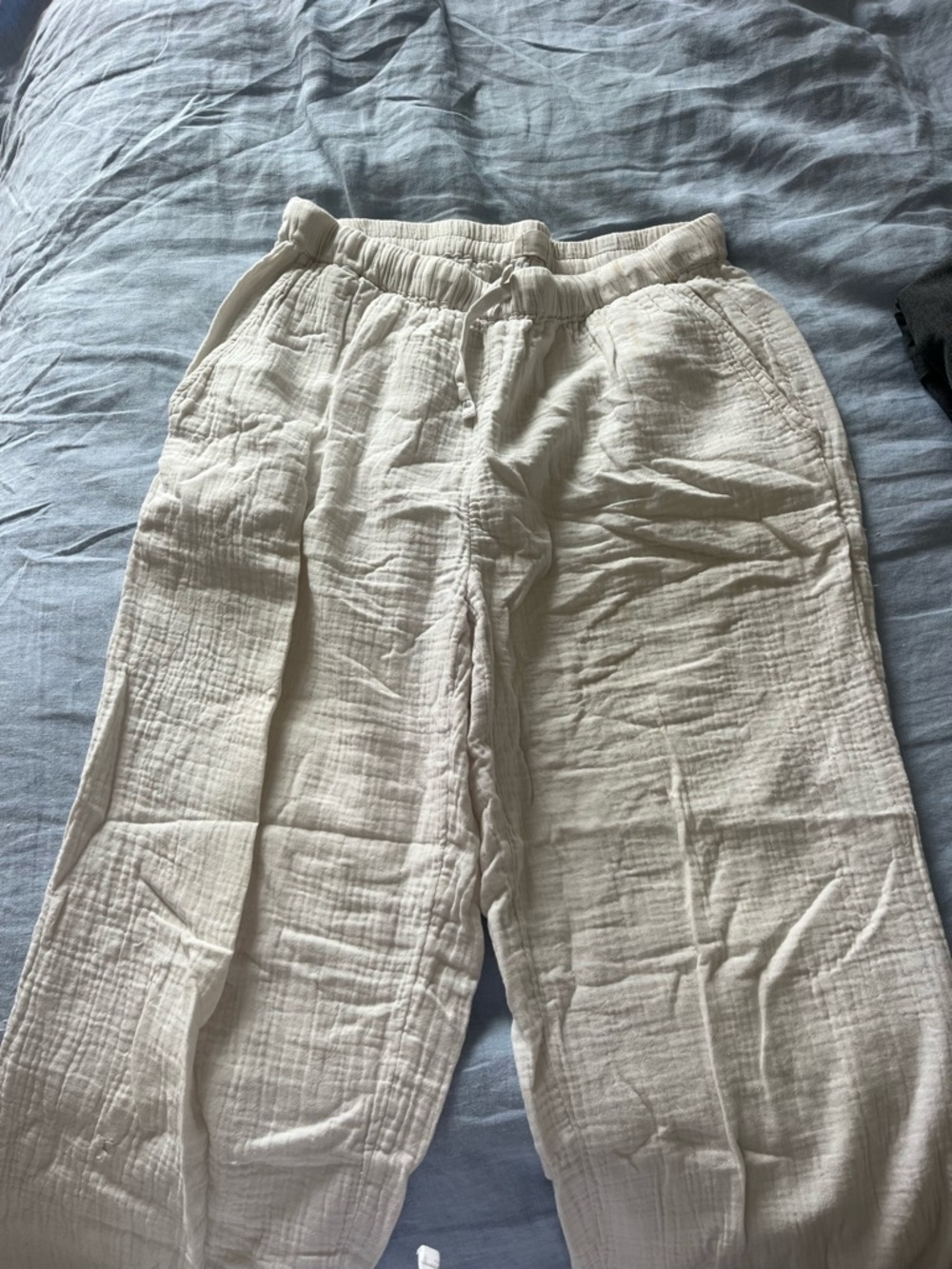 Women’s Relaxed Cotton Drawstring Pants - Cream